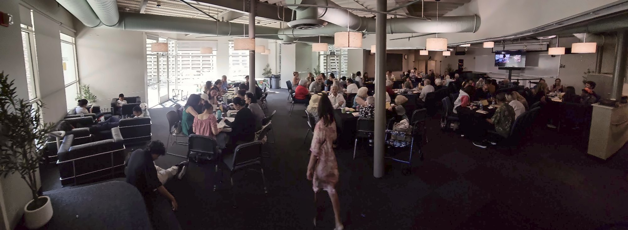 Wide view of the full room at the launch