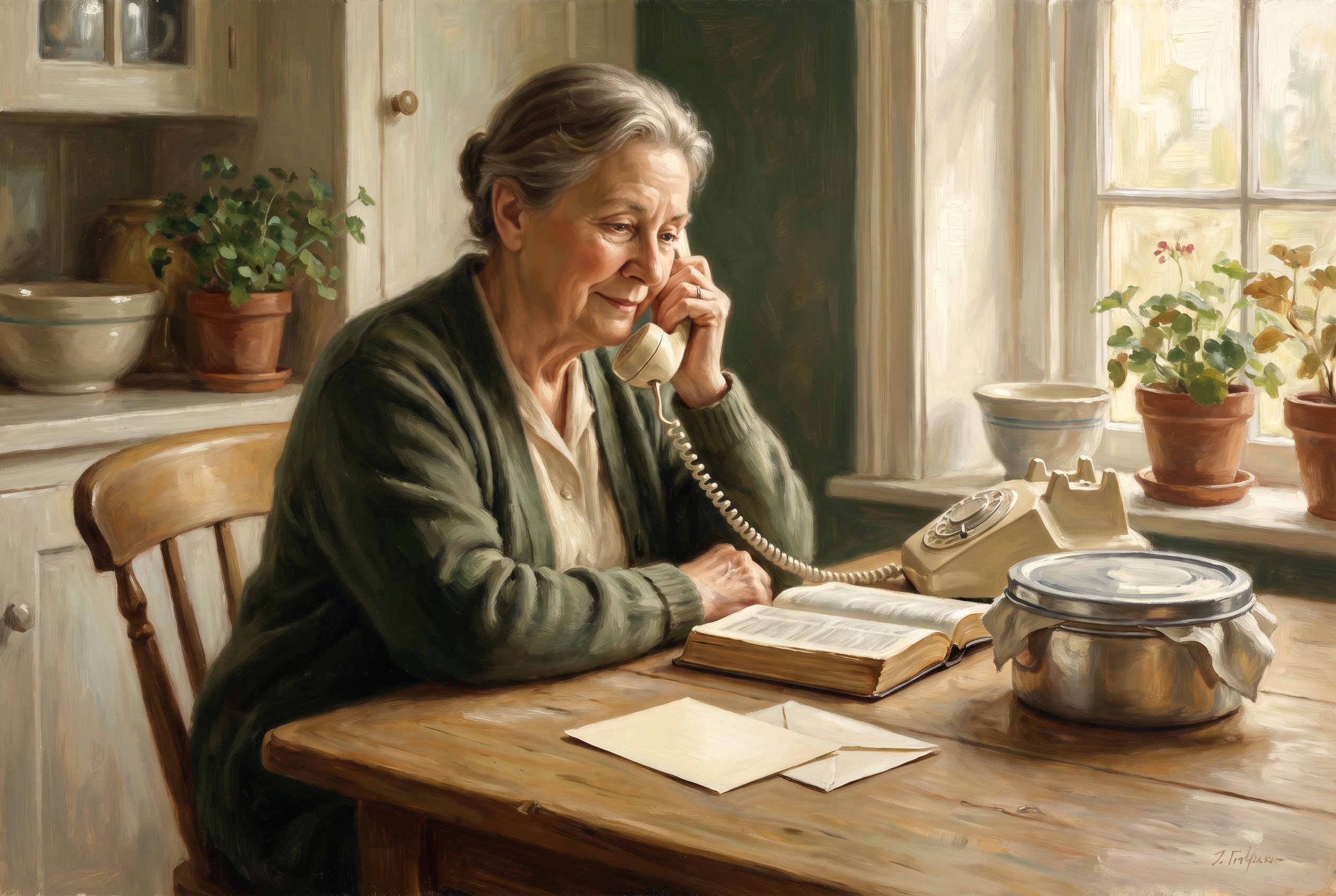 A caring phone call becomes one concrete act of love